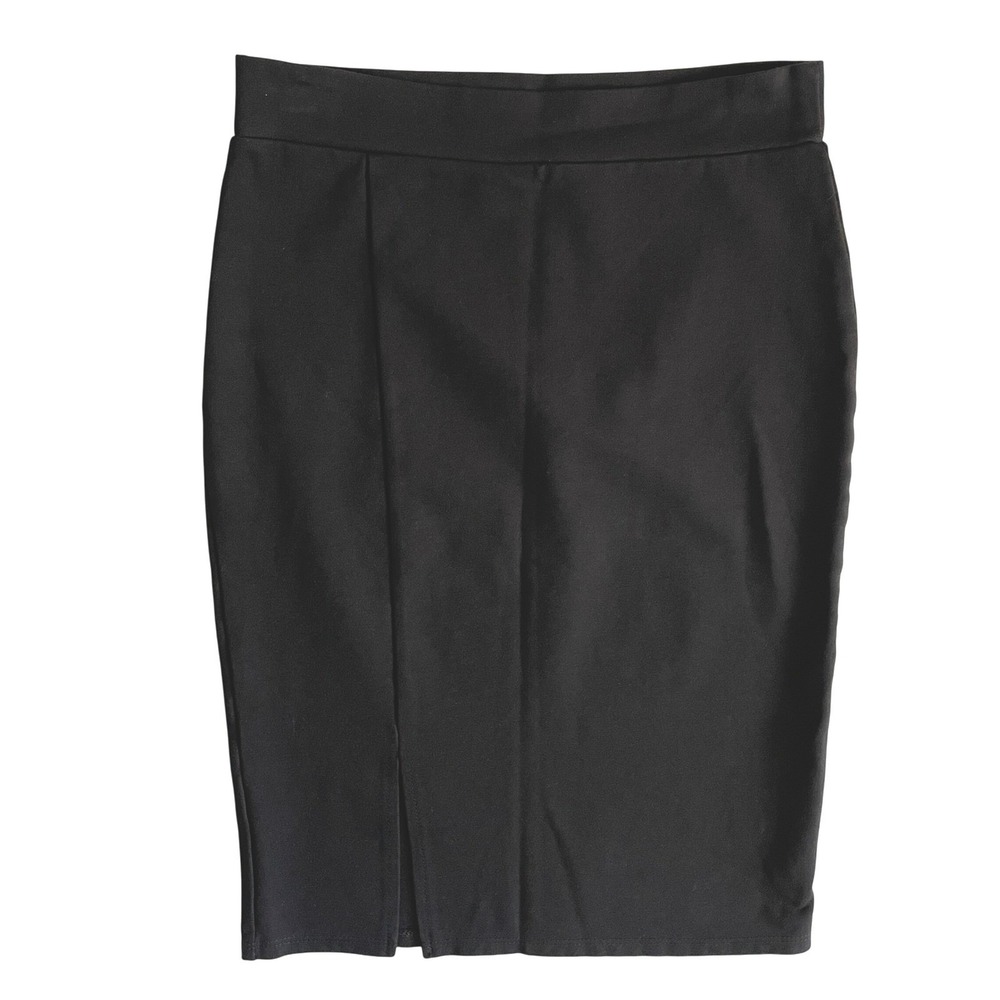 Noble U Black Pencil Skirt Slit Career Office Business Workwear Womens Large‎